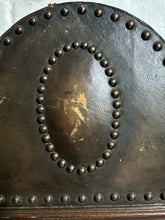 Load image into Gallery viewer, Mid 19th Century Antique French leather and metal studded framed mirror