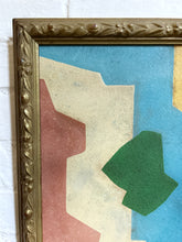 Load image into Gallery viewer, Mid 20th Century Abstract oil painting on board in vintage frame in the manner of Serge Poliakoff