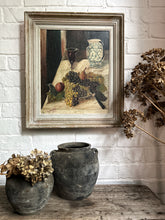 Load image into Gallery viewer, Mid 20th century French Vintage still life oil painting on wood