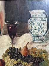 Load image into Gallery viewer, Mid 20th century French Vintage still life oil painting on wood