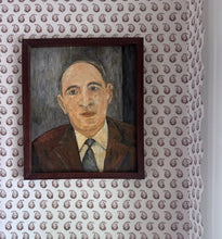 Load image into Gallery viewer, Mid 20th Century oil on board male portrait painting dated 1968