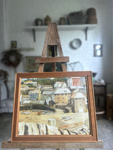 Load image into Gallery viewer, Mid Century Cornish Lansdscape oil painting on canvas "Port Isaac"