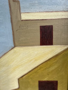Mid 20th Century Cubist Abstract British Modernist oil painting