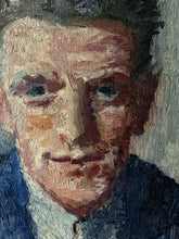 Load image into Gallery viewer, Mid 20th Century Danish male portrait oil painting on canvas