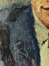 Load image into Gallery viewer, Mid 20th Century Danish male portrait oil painting on canvas