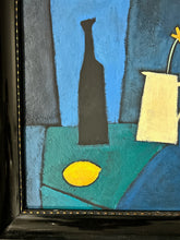 Load image into Gallery viewer, Mid 20th Century Scandinavian still life oil painting jug and fruit