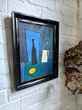 Load image into Gallery viewer, Mid 20th Century Scandinavian still life oil painting jug and fruit