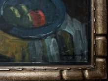 Load image into Gallery viewer, Mid 20th Century still life oil painting on board jug &amp; fruit composition