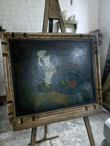 Mid 20th Century still life oil painting on board jug & fruit composition
