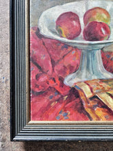 Load image into Gallery viewer, Mid 20th century Vintage still life oil painting on canvas