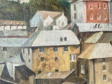 Load image into Gallery viewer, Mid Century Cornish Lansdscape oil painting on canvas "Port Isaac"