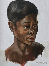 Load image into Gallery viewer, Mid Century Oil painting Male portrait on linen signed  P M Watling
