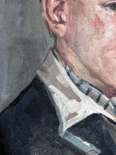 Load image into Gallery viewer, Mid Century signed &amp; dated portrait painting oil on canvas boy male study