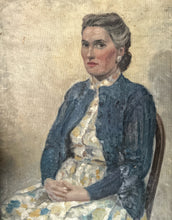 Load image into Gallery viewer, Mid Century vintage female portrait oil painting