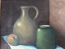 Load image into Gallery viewer, y Still Life oil painting on canvas green pots