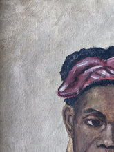 Load image into Gallery viewer, Mid century Vintage Danish Portrait oil painting on Canvas dated 1953 female study