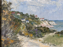 Load image into Gallery viewer, Mid century impasto oil painting on board seascape coastal scene