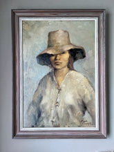 Load image into Gallery viewer, Mid century oil painting portrait "Juanita" signed &amp; dated