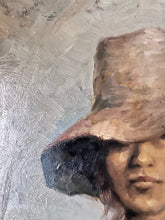 Load image into Gallery viewer, Mid century oil painting portrait "Juanita" signed &amp; dated
