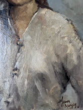 Load image into Gallery viewer, Mid century oil painting portrait "Juanita" signed &amp; dated