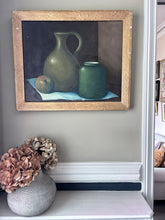 Load image into Gallery viewer, y Still Life oil painting on canvas green pots