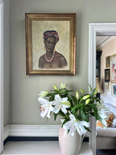 Load image into Gallery viewer, Mid century Vintage Danish Portrait oil painting on Canvas dated 1953 female study