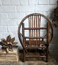 Load image into Gallery viewer, Vintage Miniature hand made bentwood willow folk art twig chair