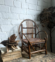 Load image into Gallery viewer, Vintage Miniature hand made bentwood willow folk art twig chair