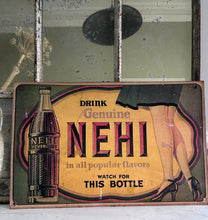 Load image into Gallery viewer, Nehi Vintage drink advertsing sign on card