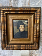 Load image into Gallery viewer, Oil painting portrait on canvas Copy of Nina Hamnett by Roger Fry in authentic antique deep gilded frame