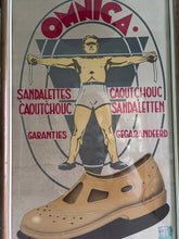 Load image into Gallery viewer, Omnica Belgium shoe Vintage advertising sign framed