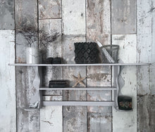 Load image into Gallery viewer, Painted wooden vintage scratch built French country shelf 