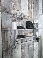 Load image into Gallery viewer, Painted wooden vintage scratch built French country shelf 