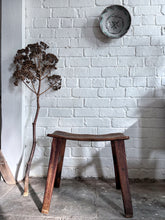 Load image into Gallery viewer, Antique 19th Century Japanese oak barrel top rustic stool