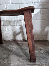 Load image into Gallery viewer, Antique 19th Century Japanese oak barrel top rustic stool