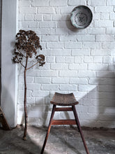 Load image into Gallery viewer, Antique 19th Century Japanese oak barrel top rustic stool