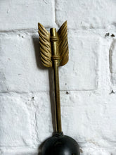 Load image into Gallery viewer, Pair of antique French Empire brass arrow &amp; star wall lights