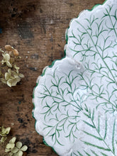 Load image into Gallery viewer, Pair of green &amp; white drab wear dishes circa 1840