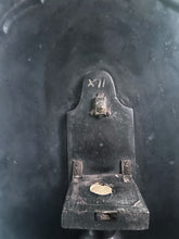 Load image into Gallery viewer, Black Victorian tilt top papier mache table with floral top and mother of pearl inlay