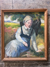 Load image into Gallery viewer, Post Impressionist French School early 20th Century antique portrait painting oil on board