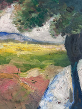 Load image into Gallery viewer, Post Impressionist French School early 20th Century antique portrait painting oil on board