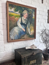 Load image into Gallery viewer, Post Impressionist French School early 20th Century antique portrait painting oil on board