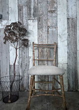 Load image into Gallery viewer, Regency Faux Bamboo antique chair with 100% Irish linen fabric seat 