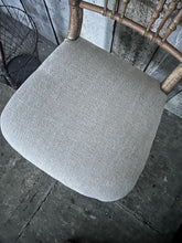 Load image into Gallery viewer, Regency Faux Bamboo antique chair with 100% Irish linen fabric seat