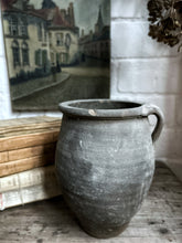 Load image into Gallery viewer, Rustic french vintage stoneware confit pot with handle