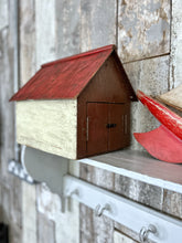 Load image into Gallery viewer, Scratch built primitive folk art toy barn style wooden building 