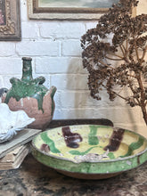 Load image into Gallery viewer, Antique 19th century Whieldon type dish bowl yellow &amp; green glaze