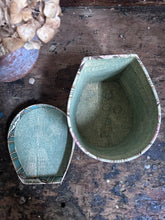 Load image into Gallery viewer, Small fabric covered French vintage lidded box