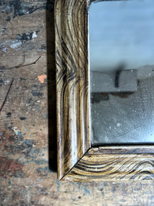 Small vintage combed French Louis Philippe mirror