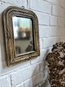 Small vintage combed French Louis Philippe mirror